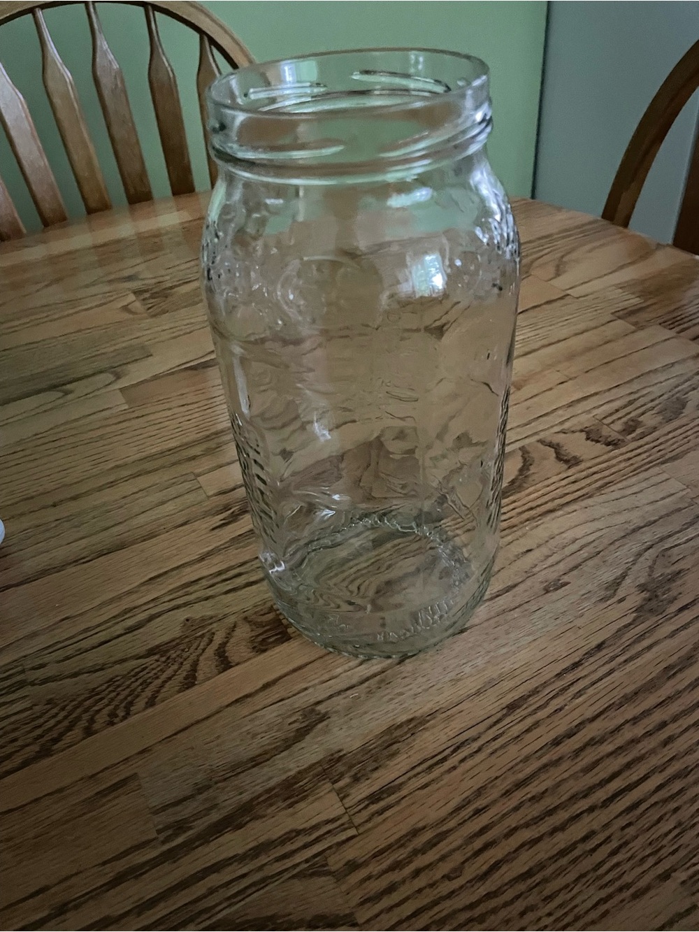 Vintage Clear Glass Vlassic Farms Jar/Vase. No lid 60oz